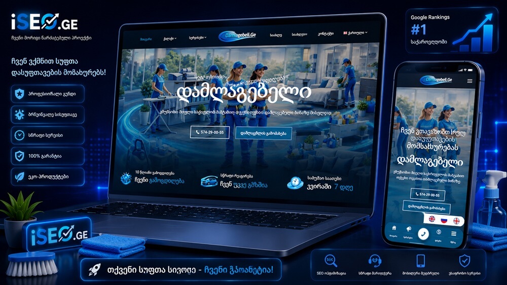 Damlagebeli.Ge წარმატებული ციფრული პროექტი iSEO.Ge-ისგან